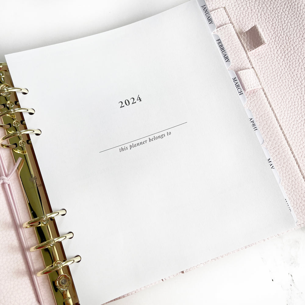 2024 Dated Months + Weeks // A5 Wide Planner Inserts