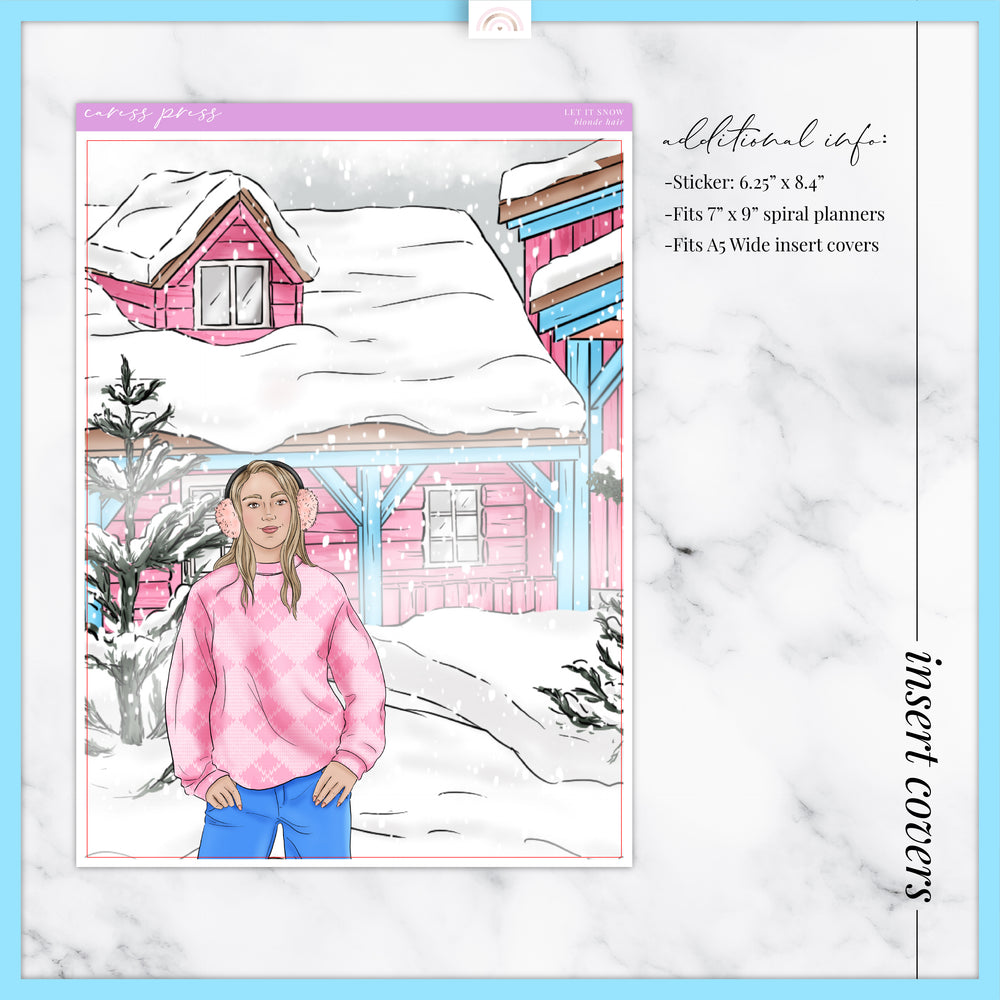 Let it Snow Insert Cover Sticker