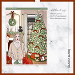 Vintage Christmas Insert Cover Sticker