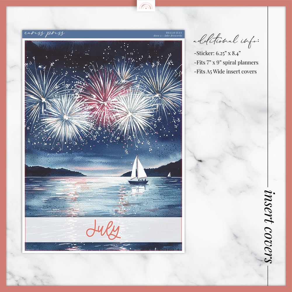 Hello July Insert Cover Sticker