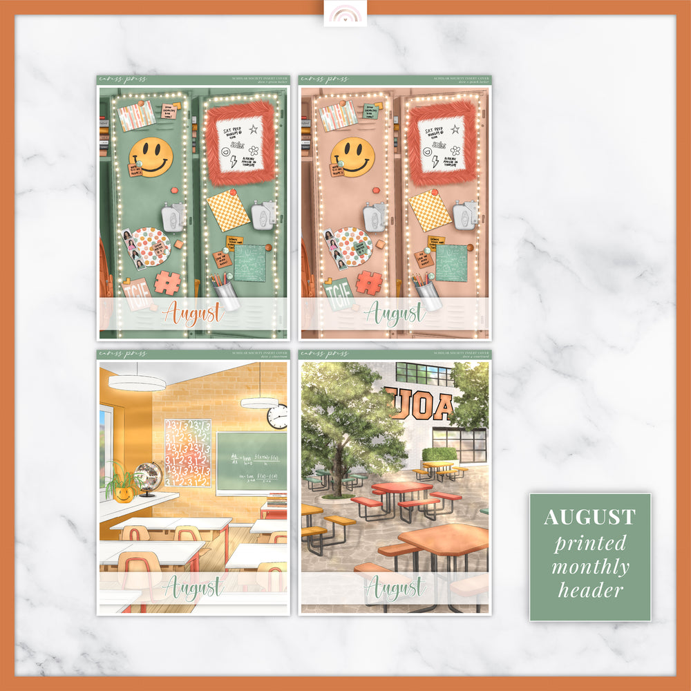 Scholar Society Insert Cover Sticker (AUG & SEP options)