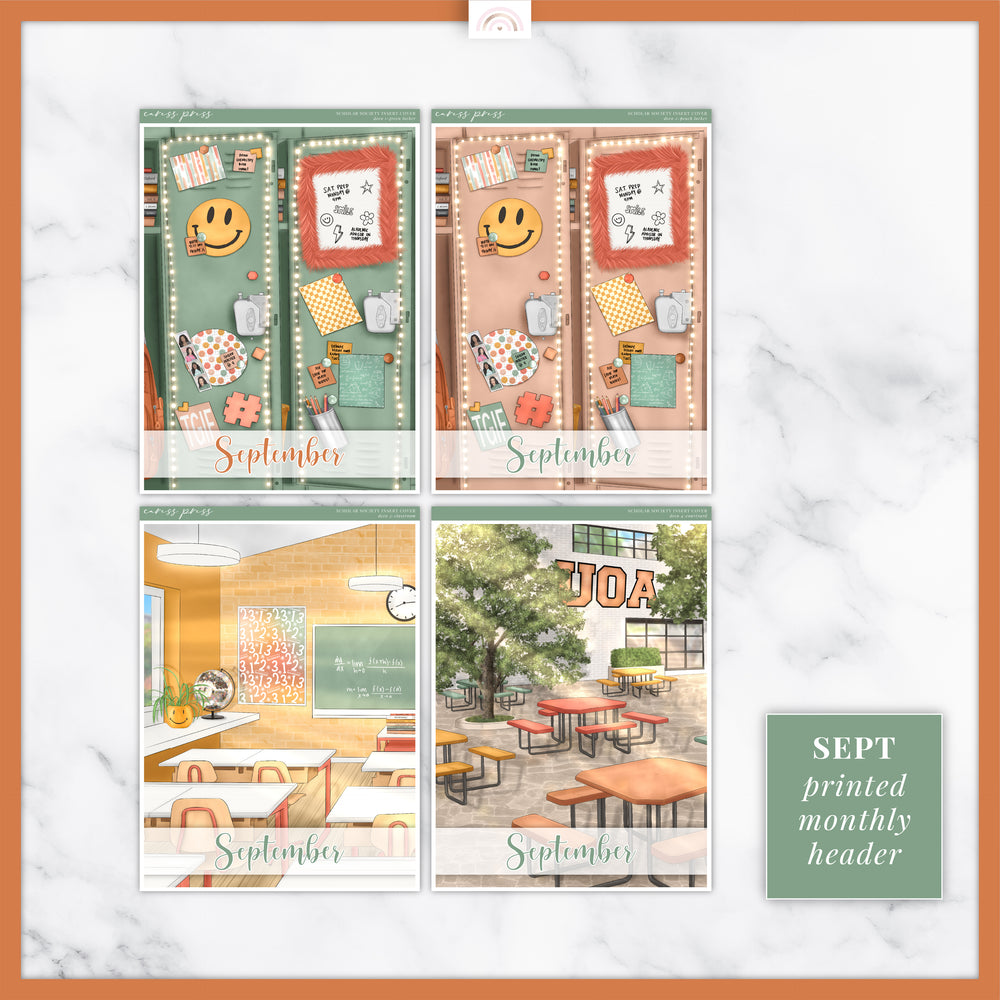 Scholar Society Insert Cover Sticker (AUG & SEP options)