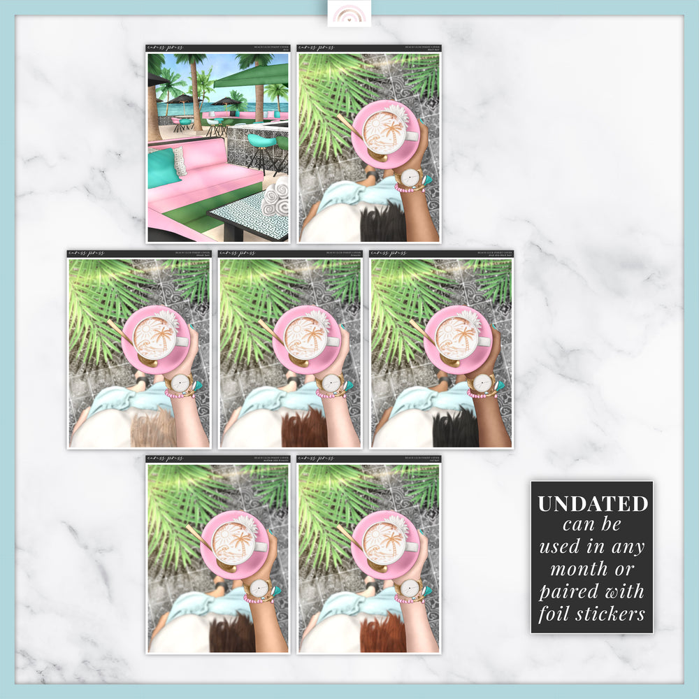 Beach Club Insert Cover Sticker
