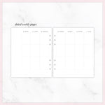 2024 Dated Months + Weeks // A5 Wide Planner Inserts