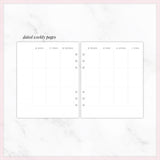 2024 Dated Months + Weeks // A5 Wide Planner Inserts