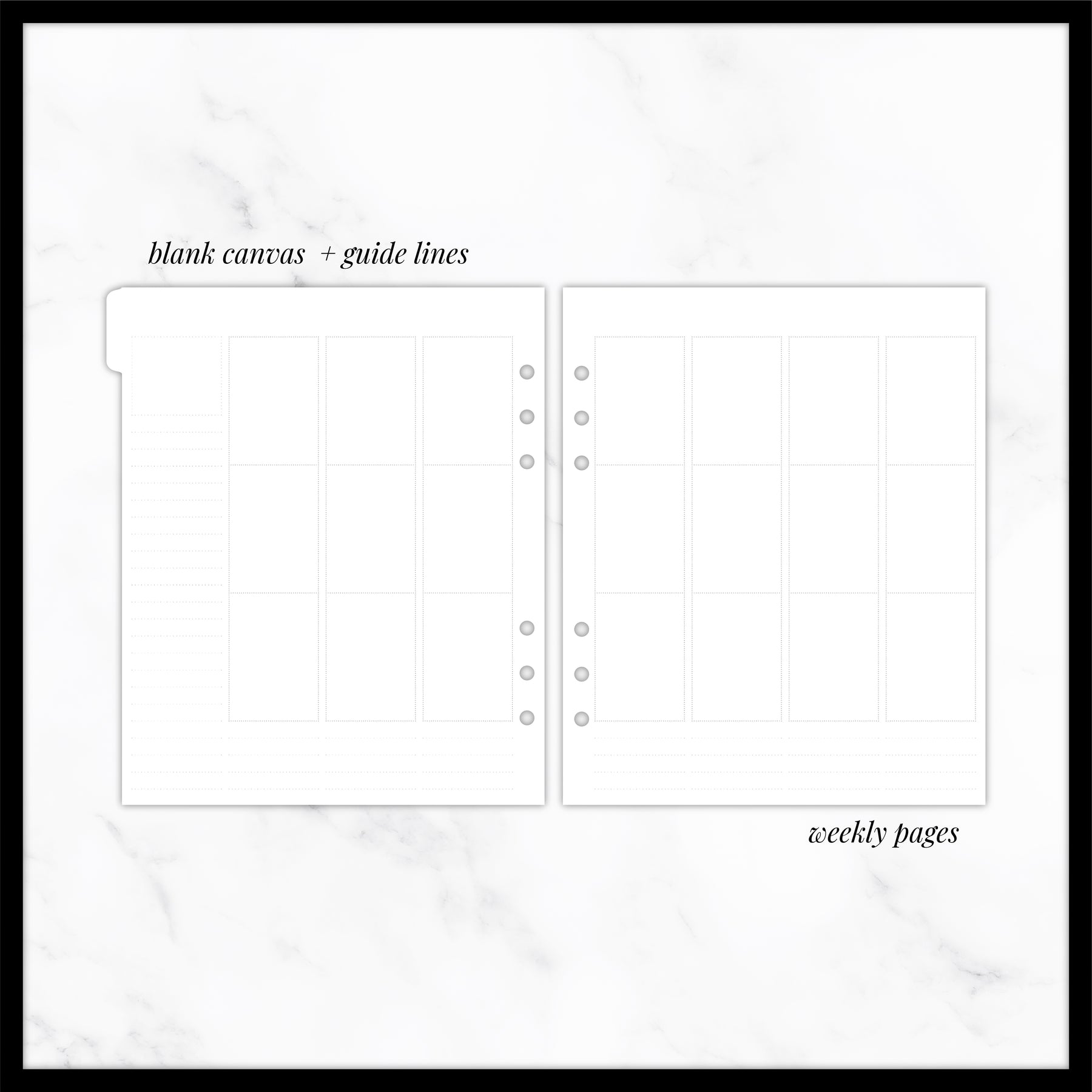 UNDATED Months + Weeks // A5 Wide Planner Inserts (2024 version)