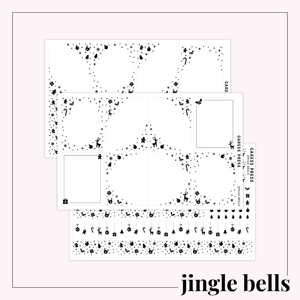 Jingle Bells Foil Bundle // Sparkly Red & Sparkly Champagne Gold