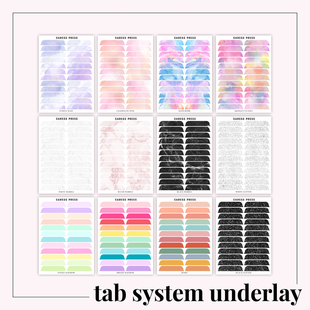 Tab System Underlays for Planner Insert Dividers