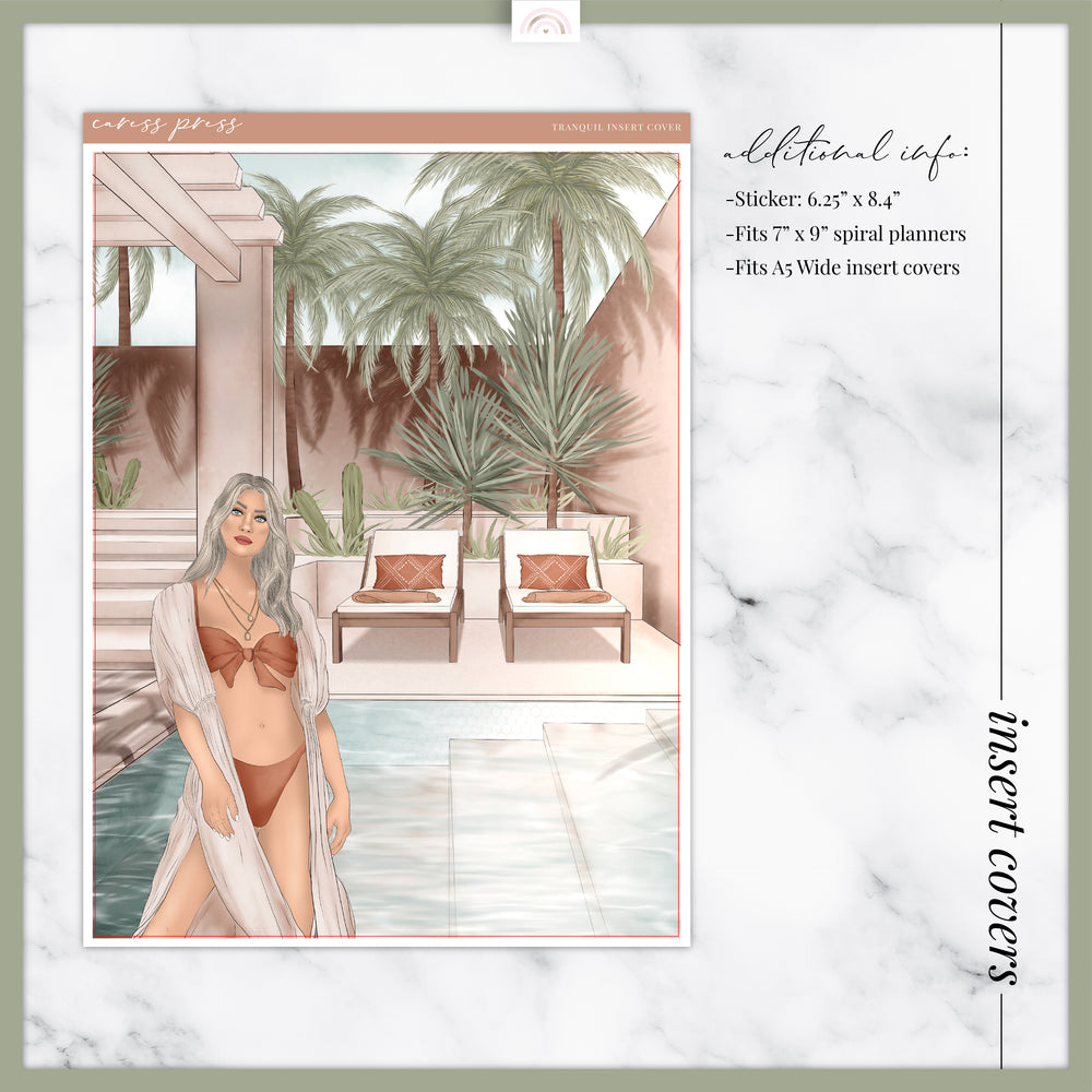 Tranquil Insert or Planner Cover Sticker