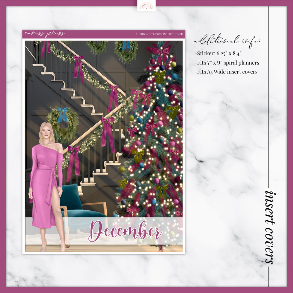 Merry Mistletoe Insert or Planner Cover Sticker
