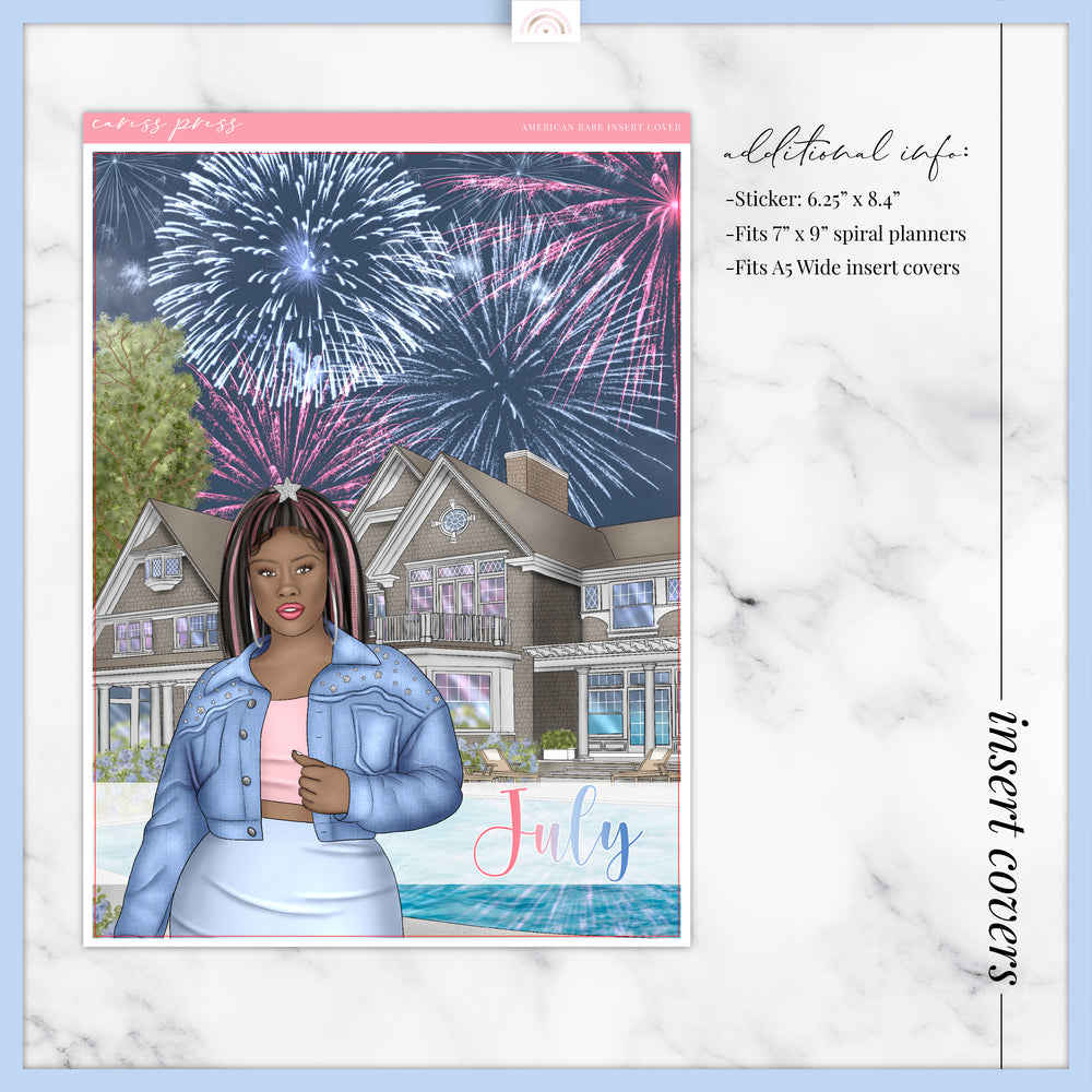 American Babe Insert or Planner Cover Sticker