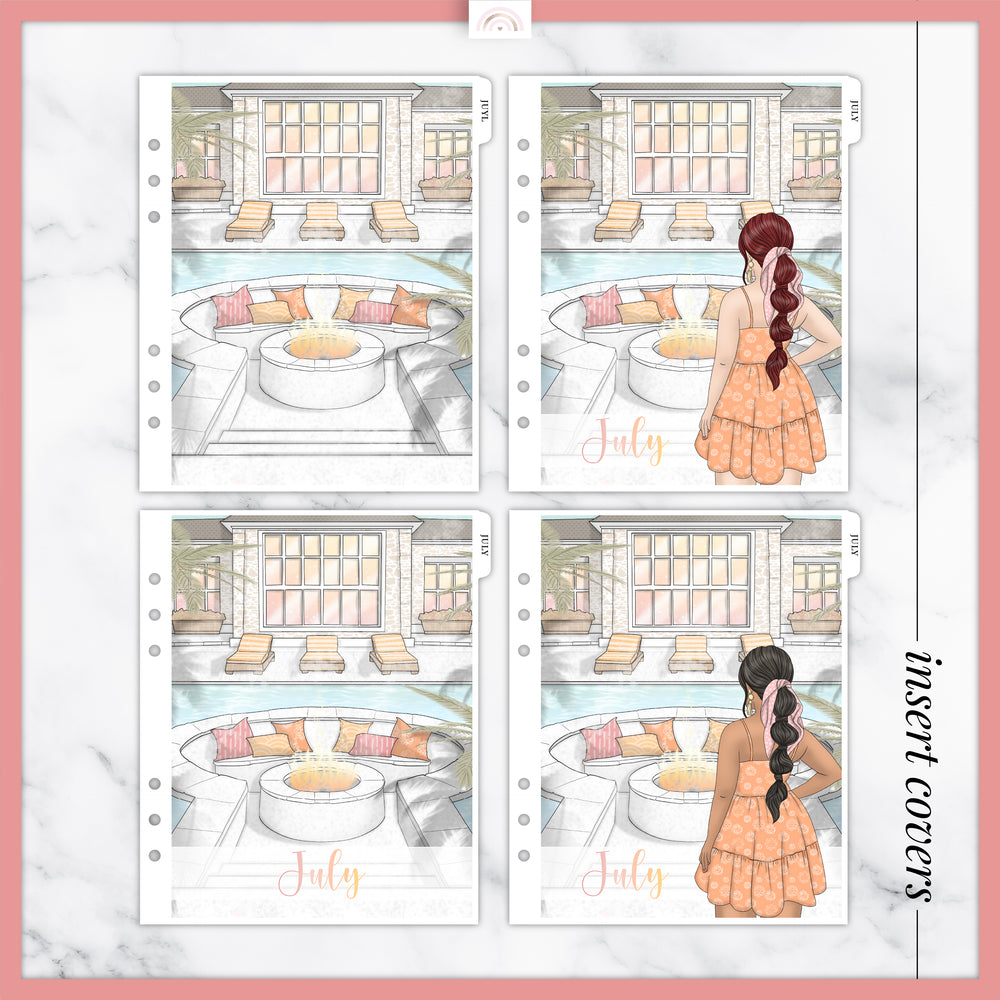 Sunset Glow Insert or Planner Cover Sticker