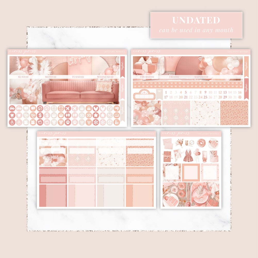 Let's Party Undated Monthly