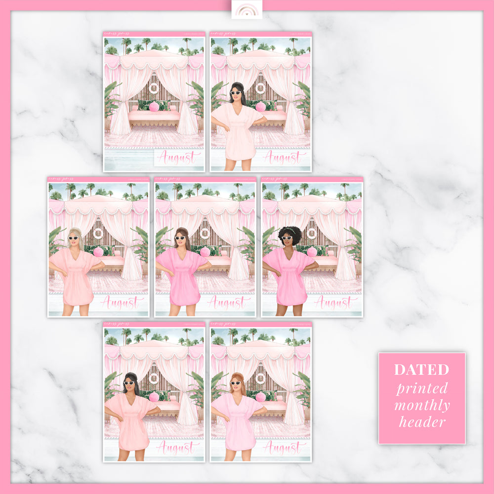 Cabana Insert or Planner Cover Sticker