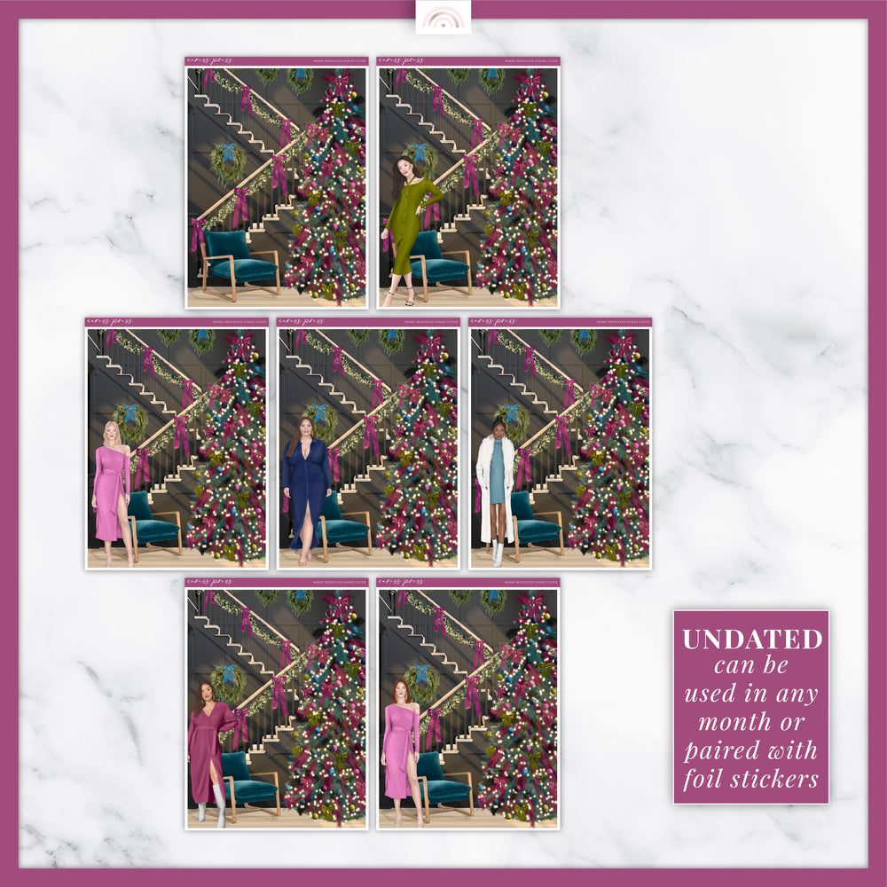 Merry Mistletoe Insert or Planner Cover Sticker