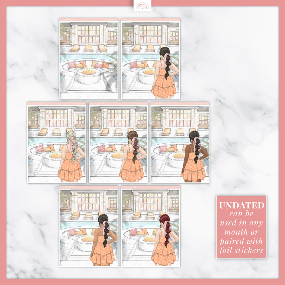Sunset Glow Insert or Planner Cover Sticker