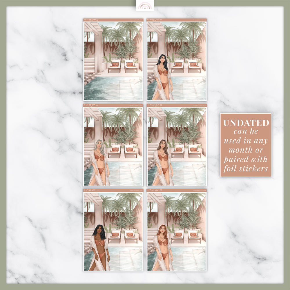 Tranquil Insert or Planner Cover Sticker