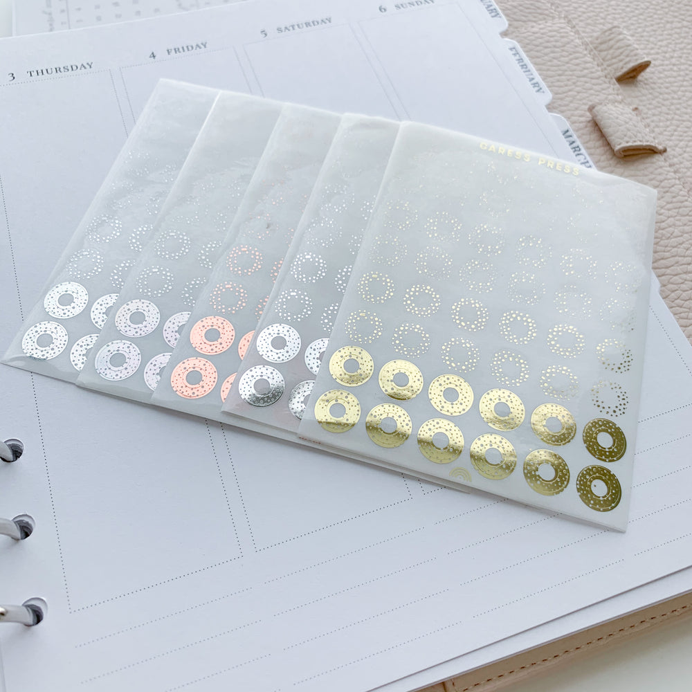Mixed Confetti Hole Protectors - Foiled