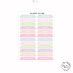 Pastel White Font Divider Tab Covers *NO FOIL*