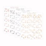 Decorative Corner Sampler Foil Overlay Stickers